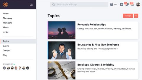 mens group discussion forum