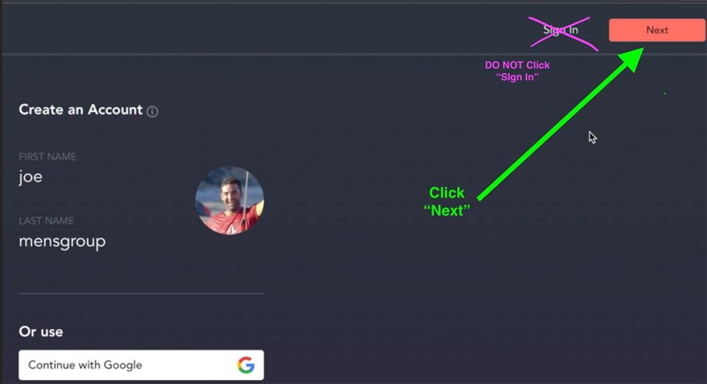 platform button example